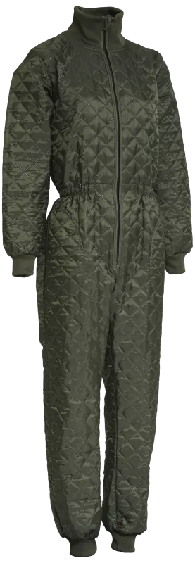 Termoheldragt m/høj hals quiltet 168011 oliven Str. 5XL