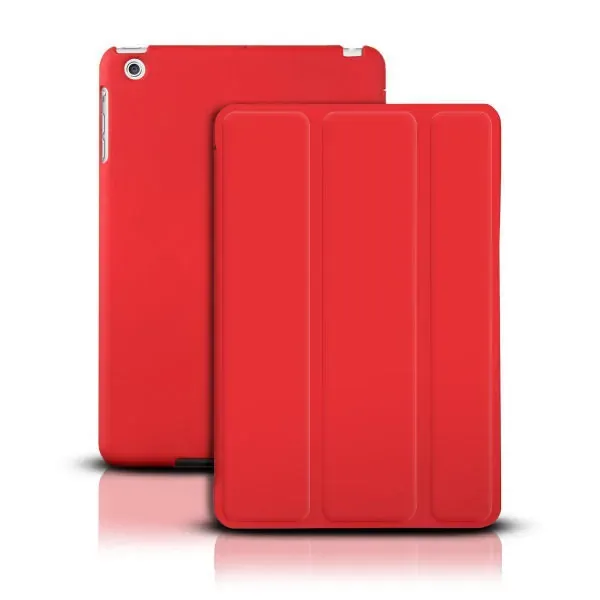 iPad Mini Smart cover i læder.Beskytter både for-& bagside. Rød.