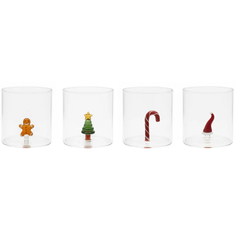 Mareld Tumblerglas 4 stk, juletema
