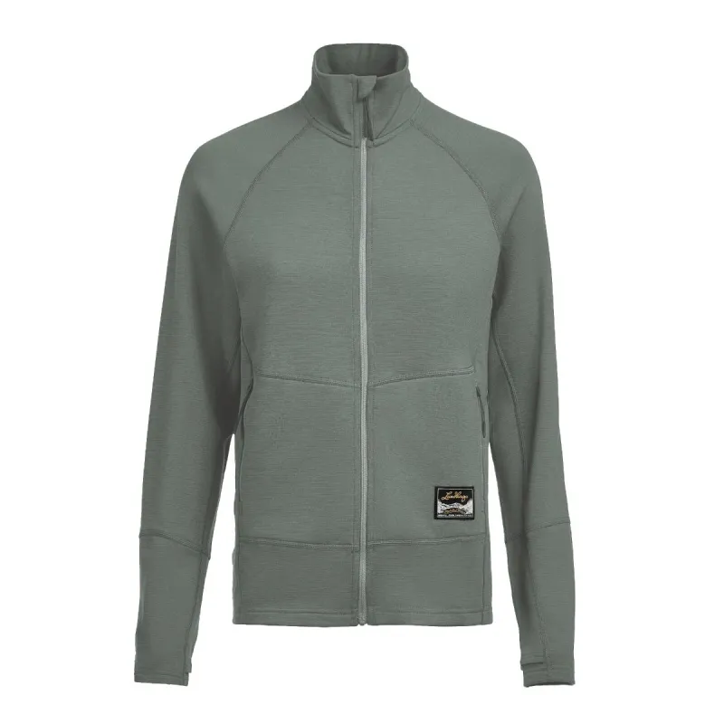 Lundhags Tived Merino Full Zip W, mellemlag, sort, grøn