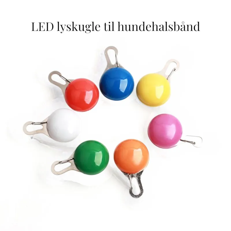 LED lyskugle til halsbånd - Blå