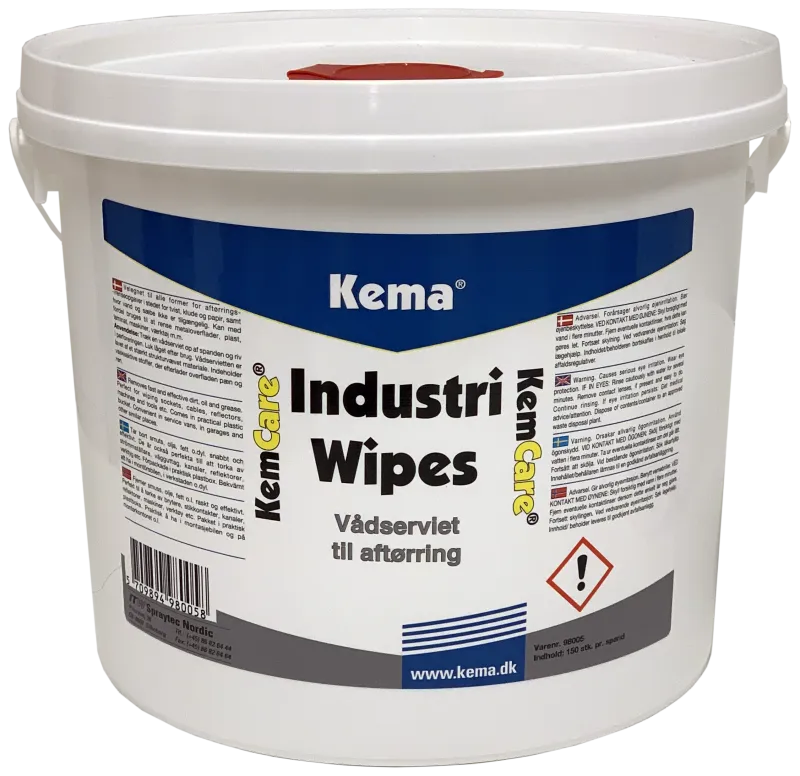 KemCare Industri Wipes vådservietter 150stk