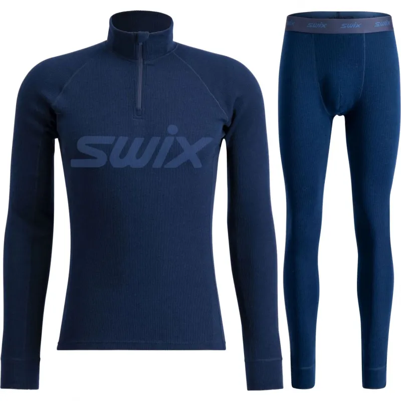 Swix RaceX Merino Half Zip/Pants sæt, herre, navy