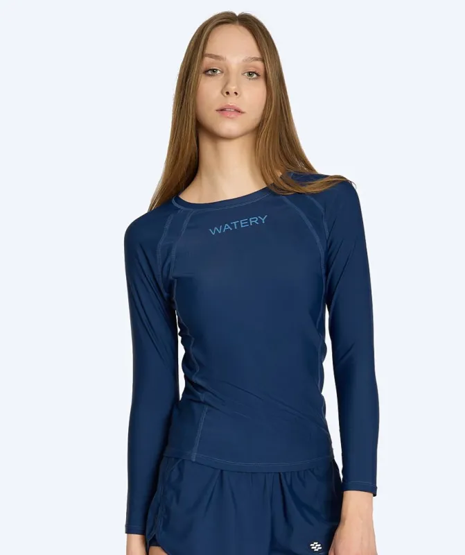 Watery UV-trøje til kvinder - Remington Langærmet Rashguard - Mørkeblå - UV badetøj