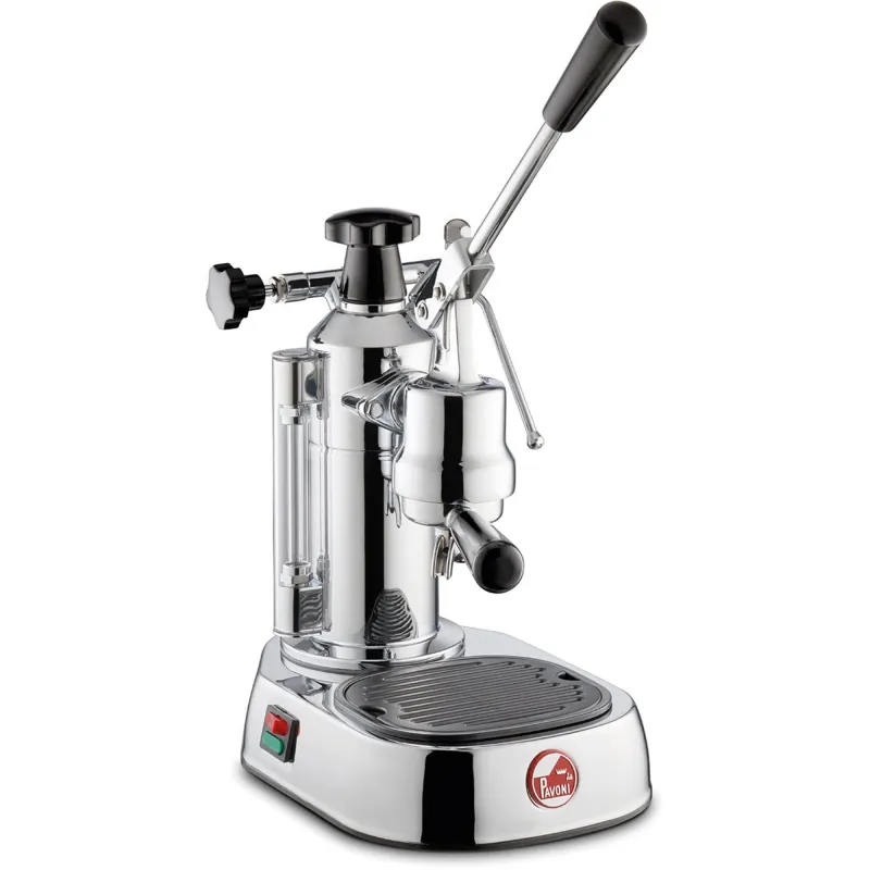 La pavoni Europiccola Lusso Espressomaskin 0,8 liter Rustfrit stål, sort håndtag LPLELQ01EU