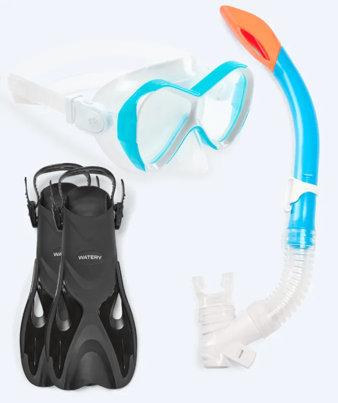 Watery snorkelsæt til børn - Fisher/Triton - Lyseblå - Snorkelsæt til børn (4-16 år)
