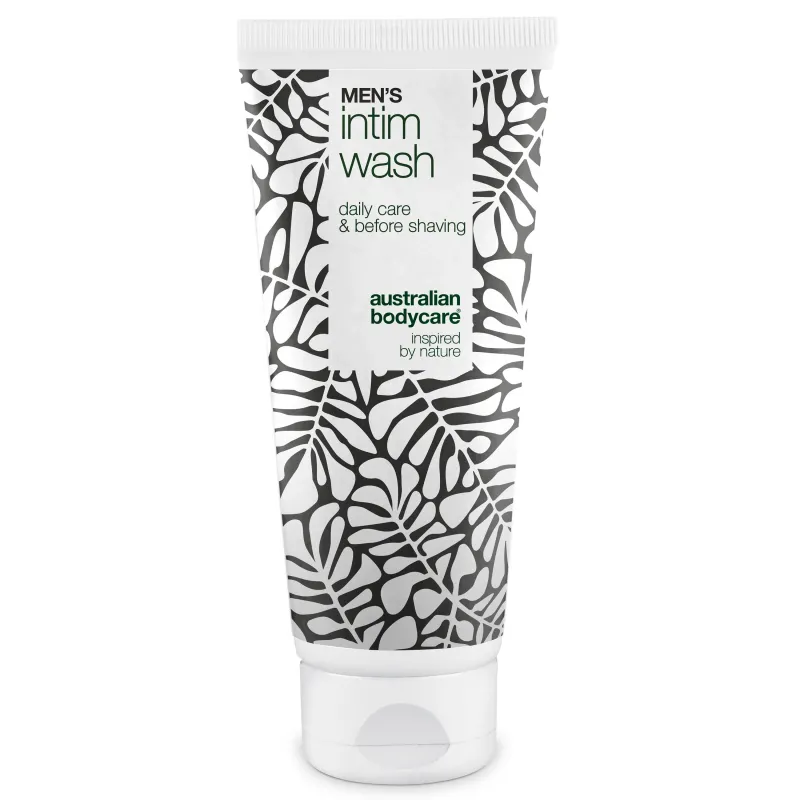 Intimsæbe mænd  -  Skånsom pleje til daglig intimhygiejne â Effektiv intimsæbe til mænd. Hjælper mod irritation og ubehag i skridtet. Naturlige ingredienser for en sund og velplejet hud.