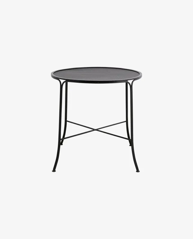 Nordal - OLIVO havebord, ø75  -  sort  -  Ø75 × H74 cm