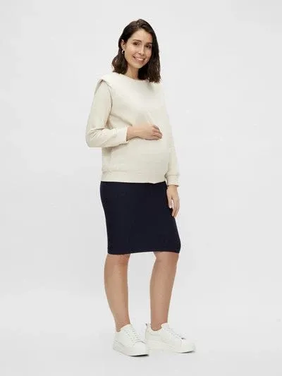 Mamalicious navy tube vente nederdel, MLCatja - Mamalicious - Skirt - Buump