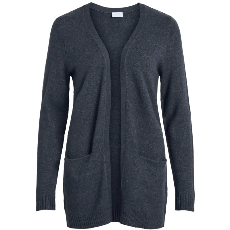 VILA dame cardigan VIRIL - Total eclipse melange