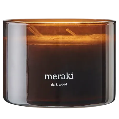 Meraki Duftlys Dark Wood (340 g)