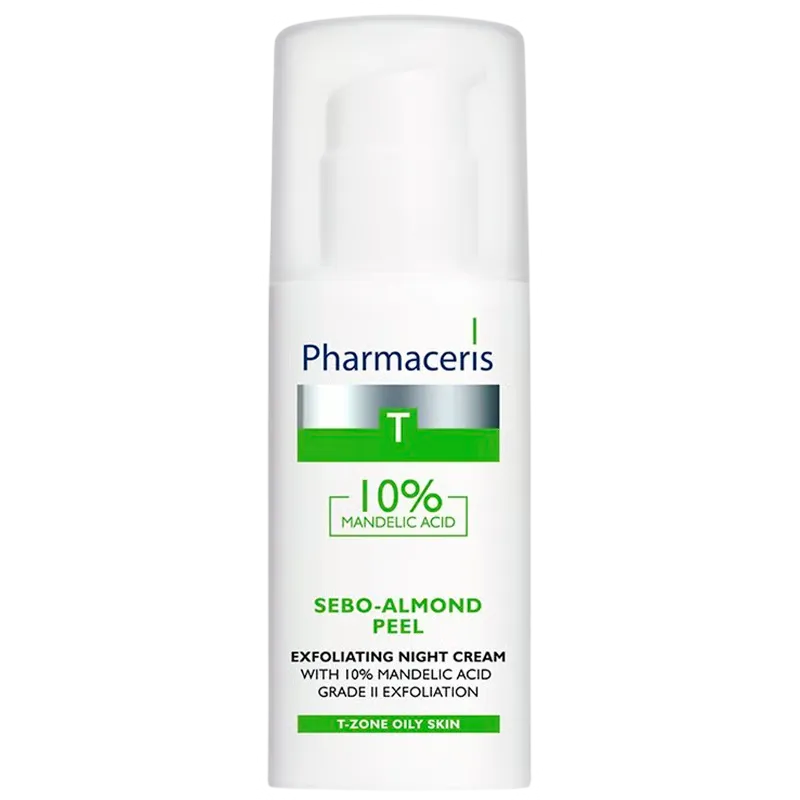 Pharmaceris T Sebo-Almond Peel Exfoliating Night Creme W. 10% Mandelic Acid (50 ml)