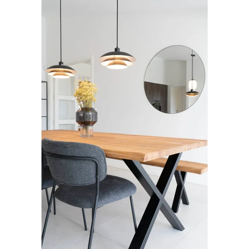House Nordic - Jersey Spejl - sort Ø100 cm