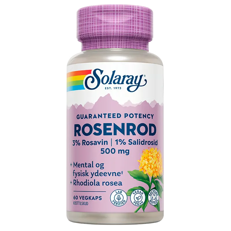 Solaray Rosenrod 500 mg (60 kapsler)