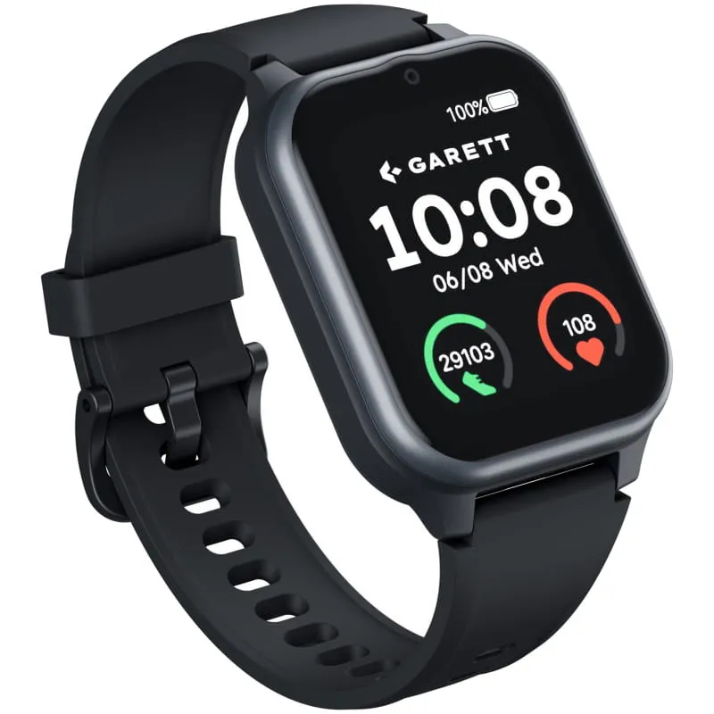 Senior Smartwatch med 4G, GPS, SOS & Faldalarm  -  Garett Vita 4G Sort