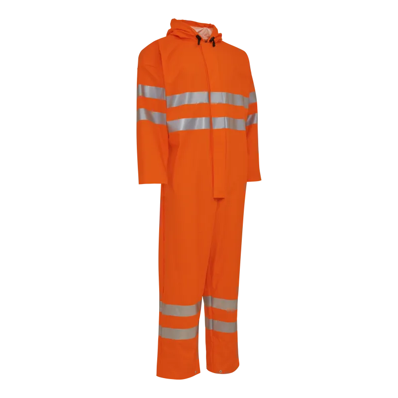 PU visible Heldragt med refleks - Fl. orange - 4XL