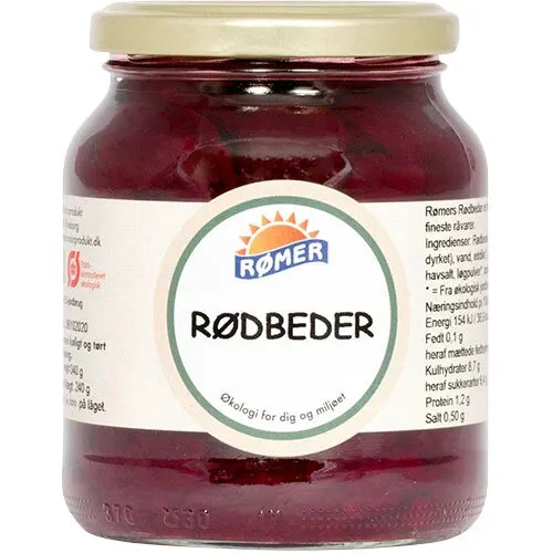 Rødbeder i glas Øko. - 340 gram