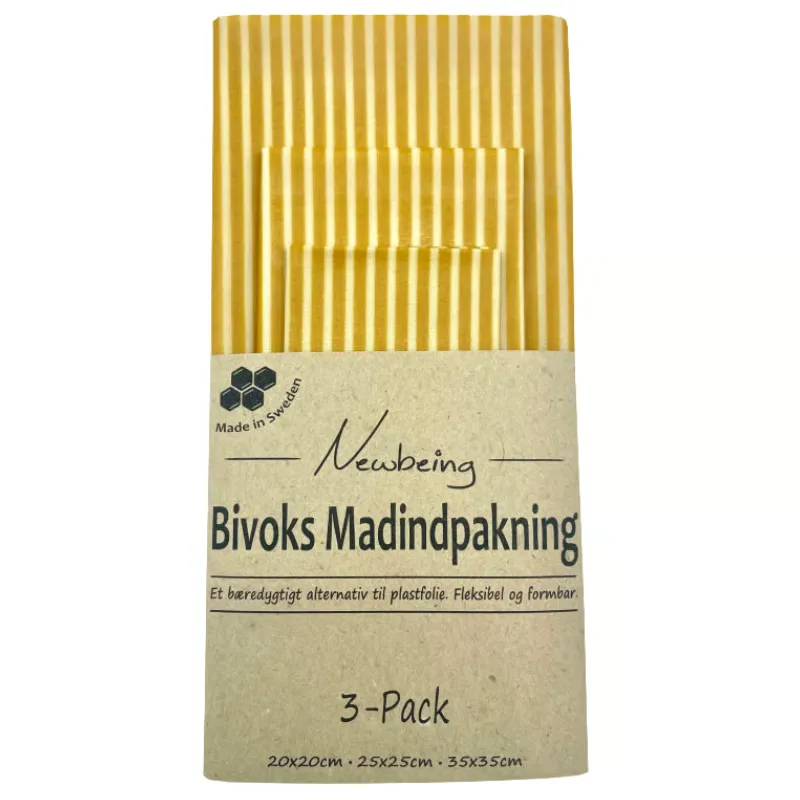 Newbeing Bivoks madindpakning gul (3 stk)