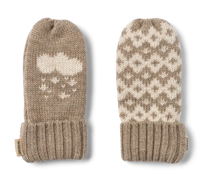 Towsi Jacquard Luffer - Grey camel melange - 3-4 ÅR