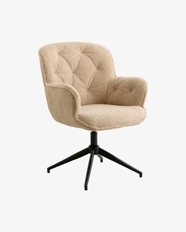 Nordal - LEA kontorstol  -  beige  -  B67 × D64 × H93 cm