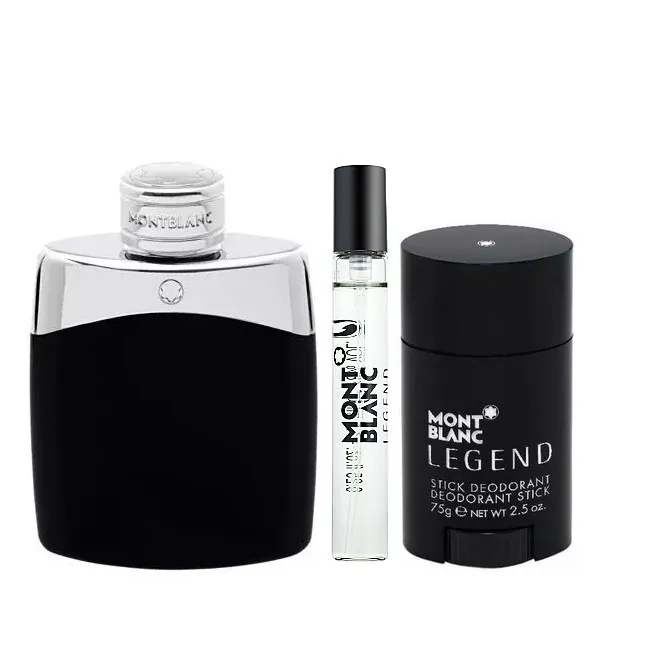 MontBlanc - Legend Homme Sæt - 100 ml Edt - Deodorant - Travel Spray