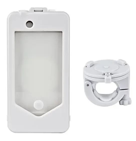 Vandtæt cykelholder/styrholder til iPhone 4/4S. Nyt design. Hvid