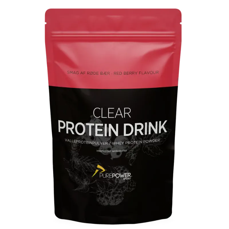 PurePower Clear Whey Rødebær (400 g)