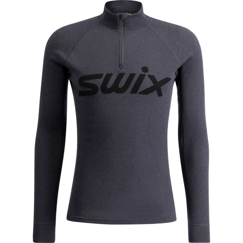 Swix RaceX Merino Half Zip, herre, mørkegrå