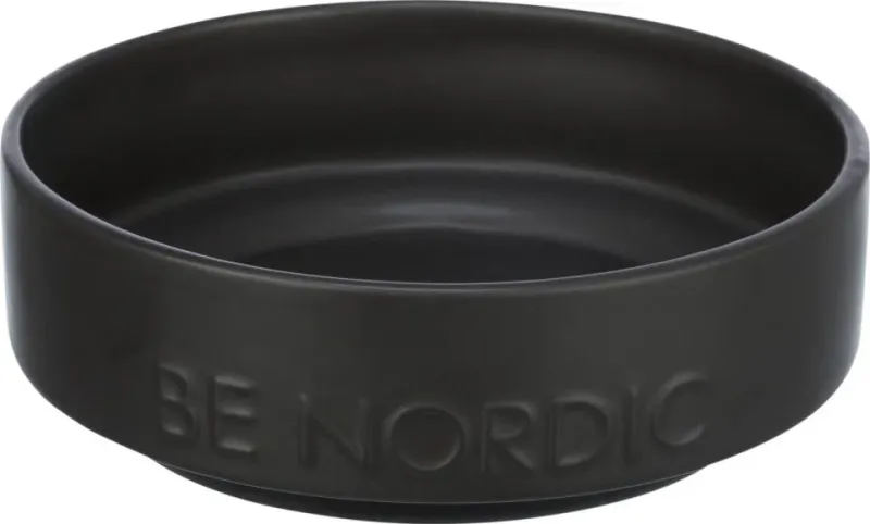 BE NORDIC - Skål i Keramik,Sort med Gummikant - 0,5l el. 1,2l
