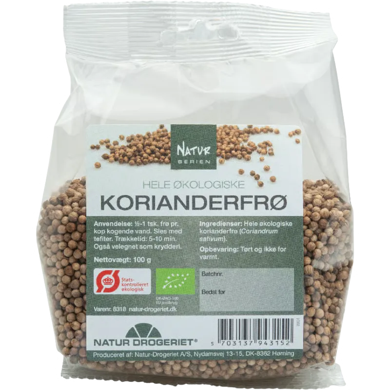 Natur Drogeriet Koriander Hel Ø (100 gr)