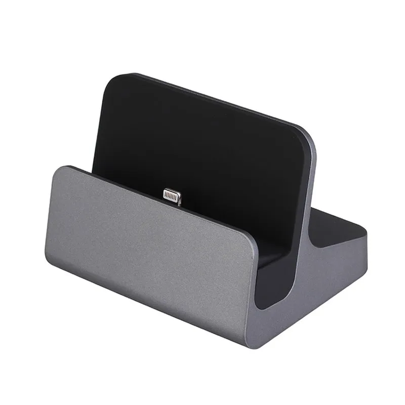 iPad Dock. Elegant Bordlader til både iPads og iPhones. Grå