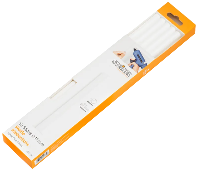 Steinel limstifter ø11×250mm hvid, 10stk
