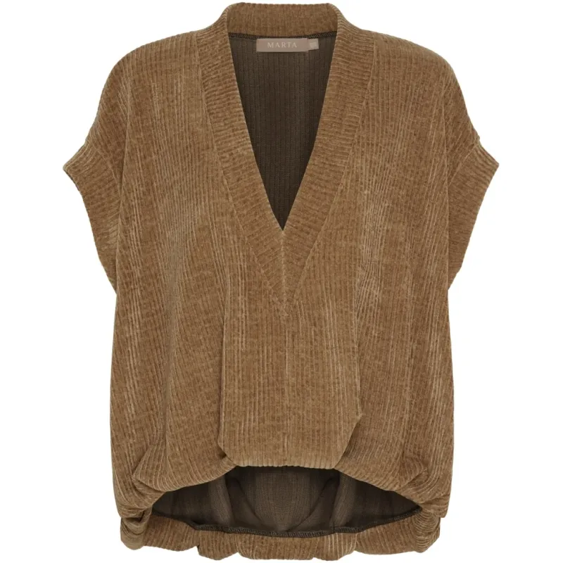 Marta du Chateau dame vest MdcIsla 55080 - Camel99