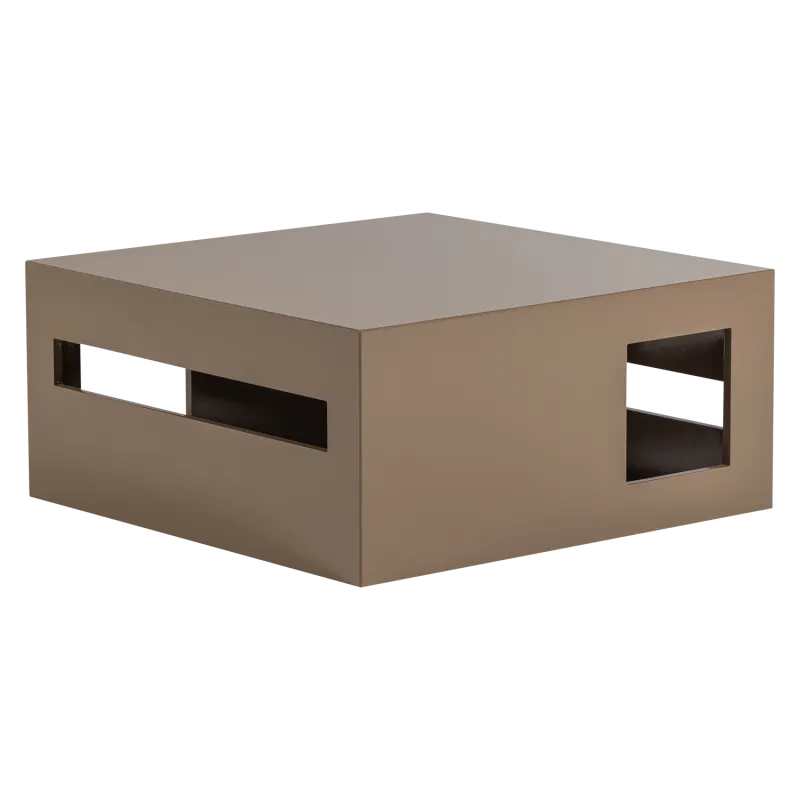 WOOOD Moderne sofabord, kvadratisk - sand højglans MDF (88x88)