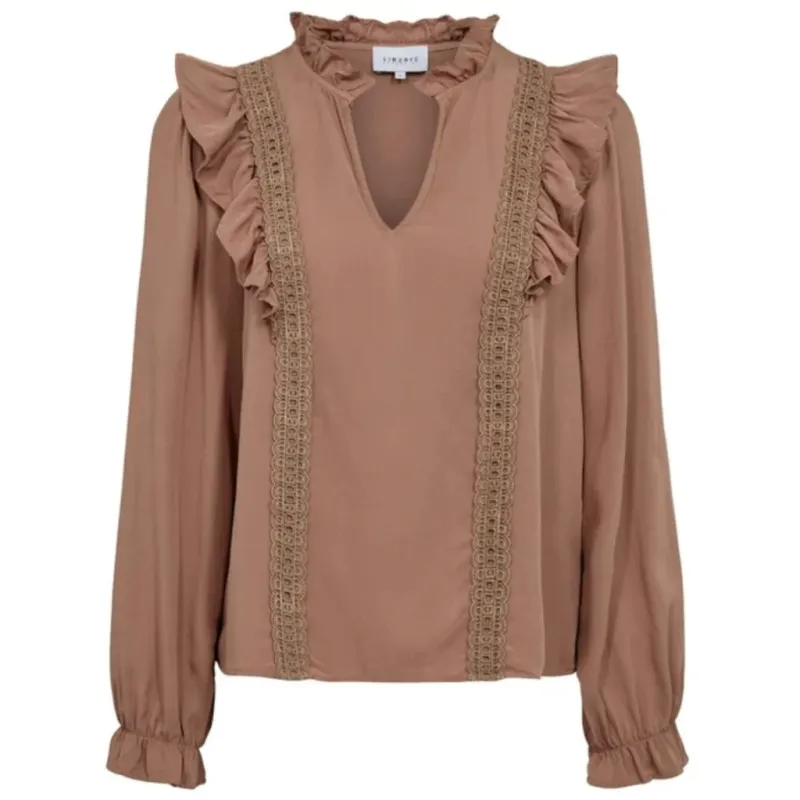 LIBERTÉ dame bluse LAURA - Nougat Brown