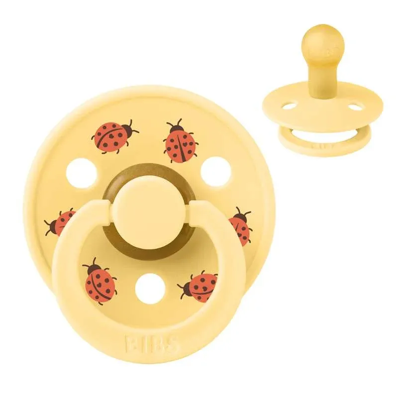 BIBS Rund Colour Sut - Str. 1 - Naturgummi - Ladybug Studio - Pale Butter