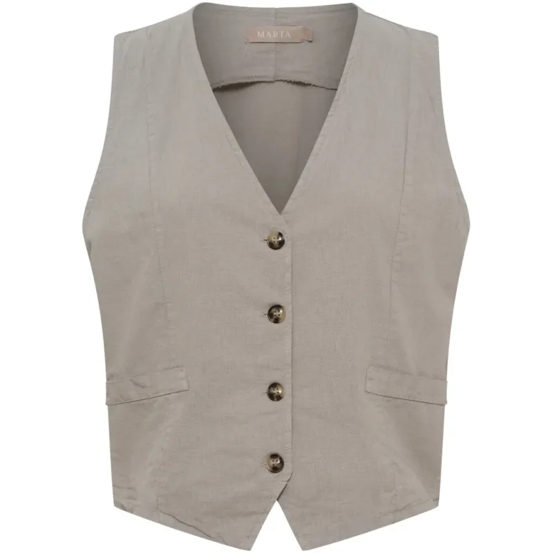 Marta du Chateau dame vest MdcEvelia 8047 - Fango
