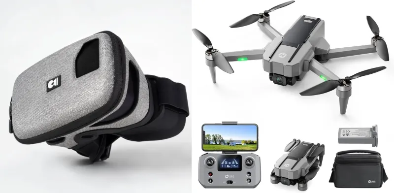 Holy Stone HS440G FPV Bundle + Dronemask 2 FPV briller + Gratis 2 valgfri gaver