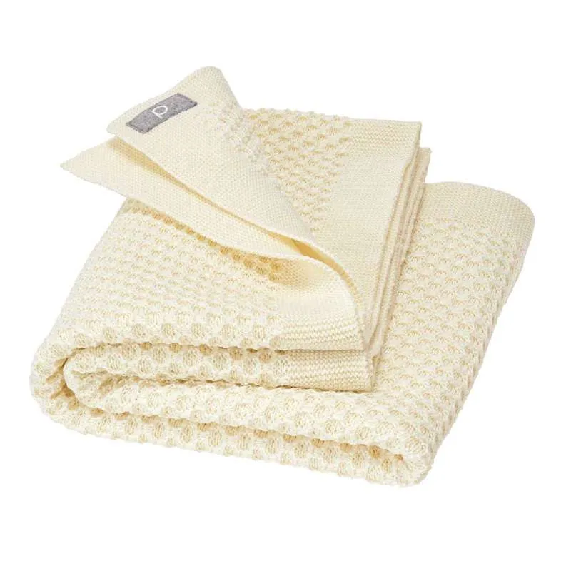 Disana Honeycomb Babytæppe - Merinould - 80x100 cm. - Natural