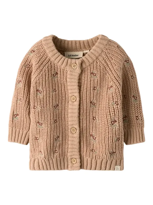 Lil´Atelier Emlen langærmet strik cardigan - Roebuck - 80
