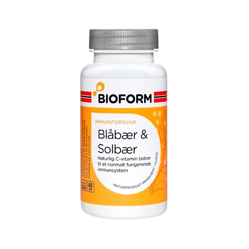 Bioform Blåbær & Solbær (60 kaps)