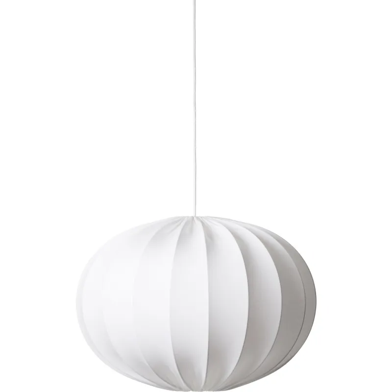 Watt&veke Loftslampe, oval kugle, 65 cm, hvid