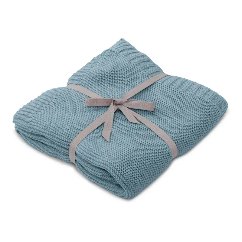 Vanilla Copenhagen Striktæppe - Misty Blue - økologisk