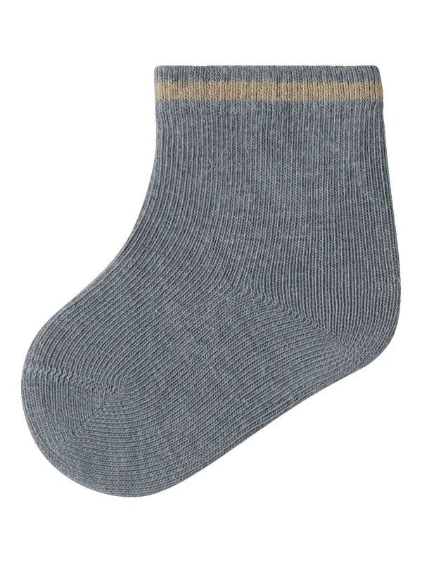 Lil Atelier - Love - Fir Stripe Strømper - Sleet - 50/56