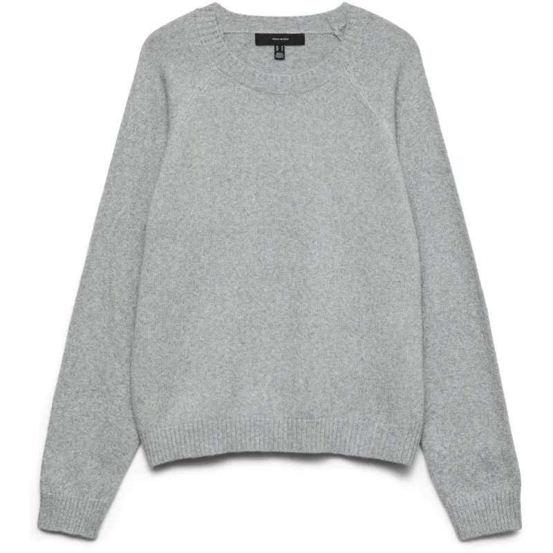 VERO MODA Dame Trøje VMDoffyshine - Light Grey Melange Silver Lurex