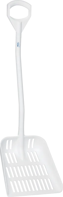 Ergonomisk skovl m/drænhuller 5603, 1145 mm, hvid