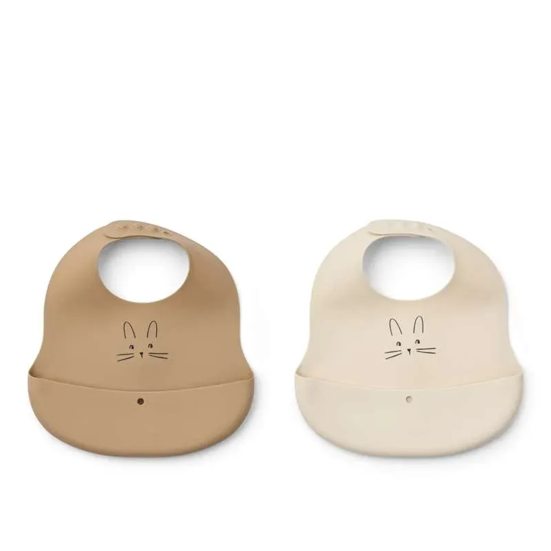 Liewood Ember Hagesmæk - 2-pak - Rabbit/Sandy/Oat