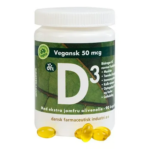 Grønne Vitaminer D3-vitamin 50 mcg (90 kaps)