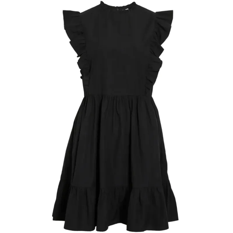 VILA dame kjole VIRUFELLA - Black Beauty