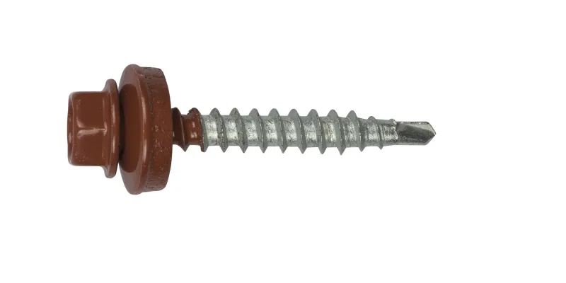 Farmerskrue Teglrød FARM+ HEX 4,8 x 20 mm - 200 Stk